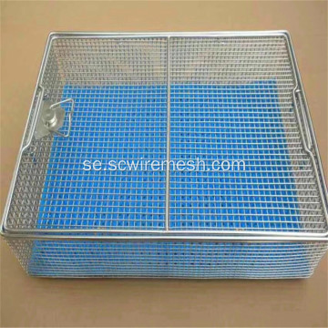 Stanless Steel Wire Mesh Storage Korgar med lock